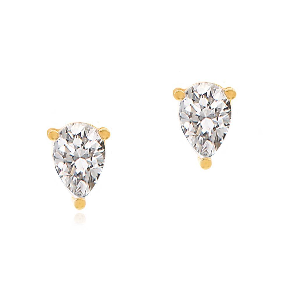 Sofia Triangle Stud Earrings in Gold Vermeil