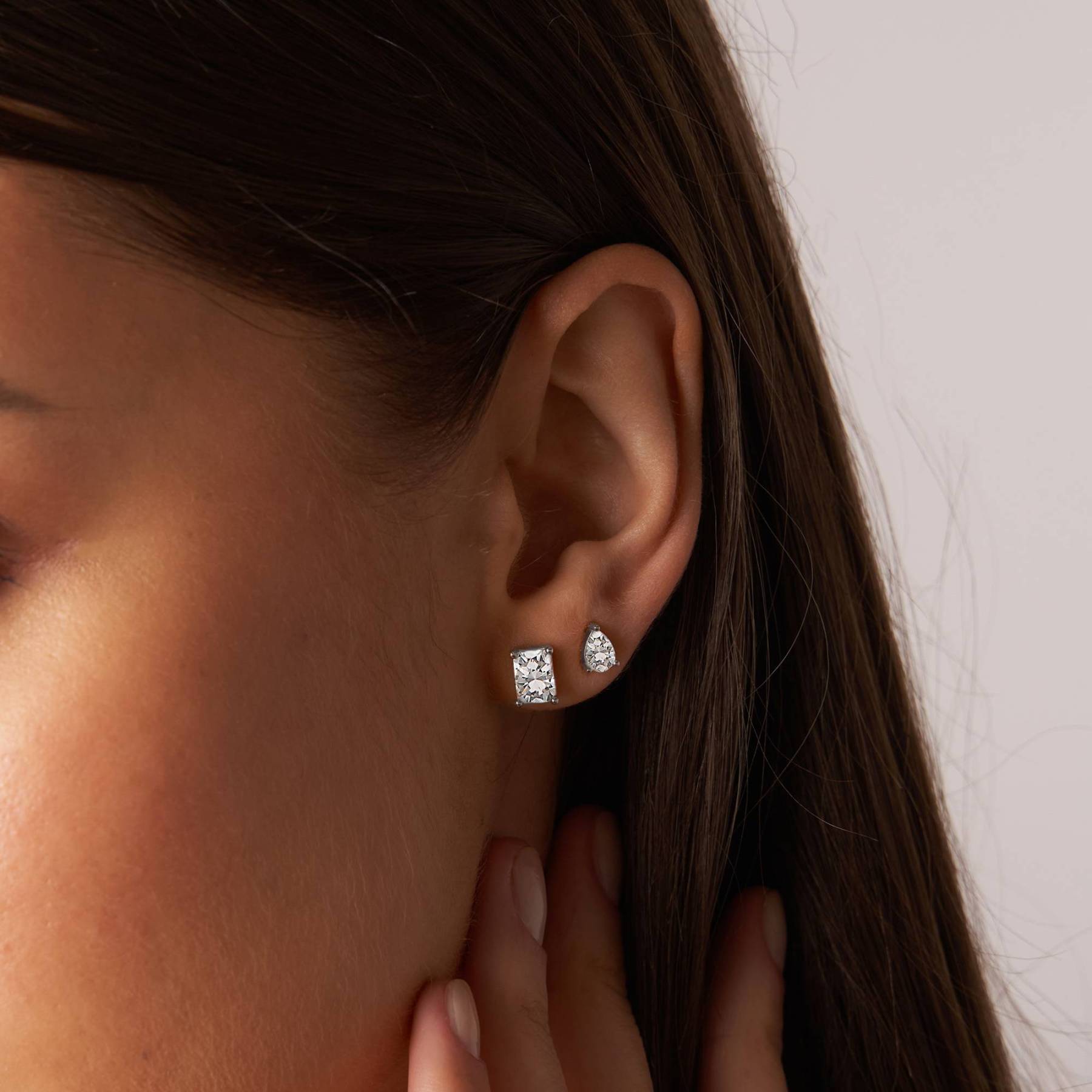 Sofia Triangle Stud Earrings in Sterling Silver