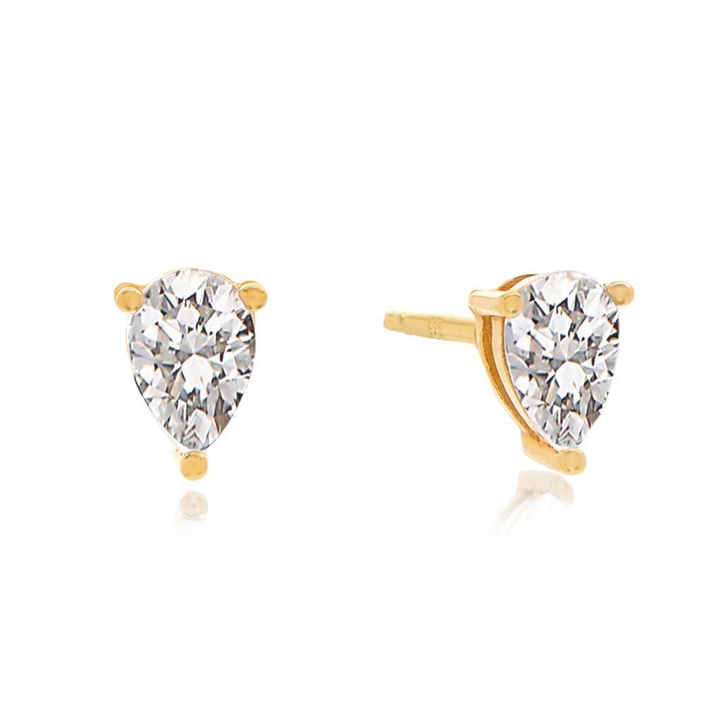Sofia Triangle Stud Earrings in Gold Vermeil