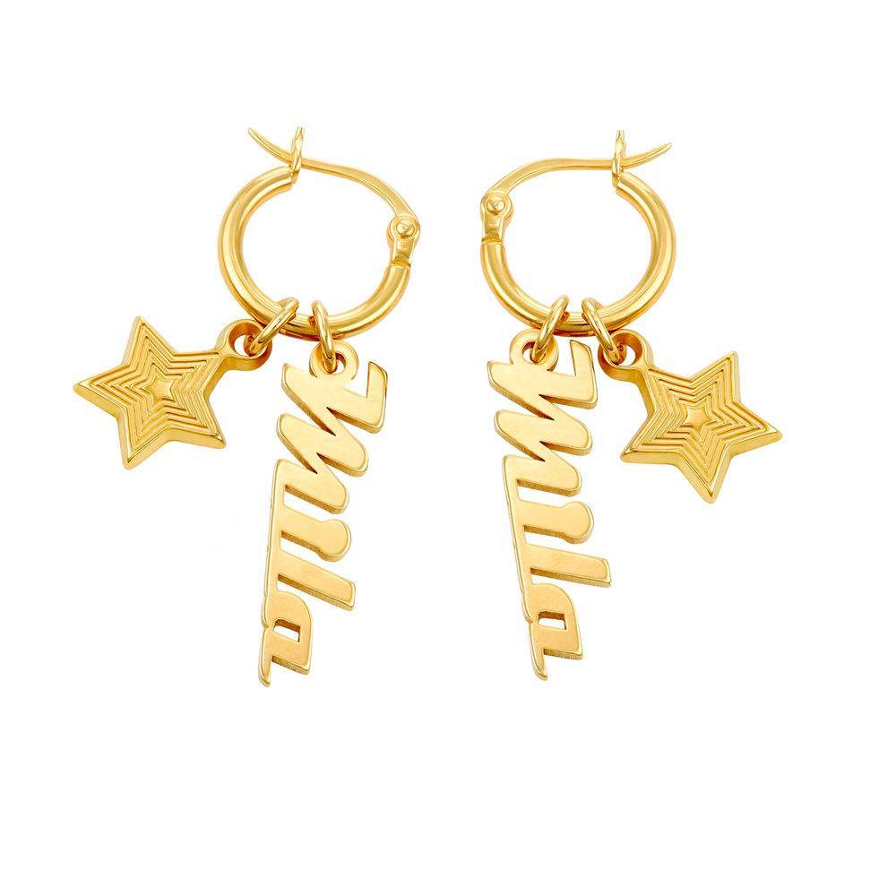 Siena Drop Name Earrings in Gold Vermeil