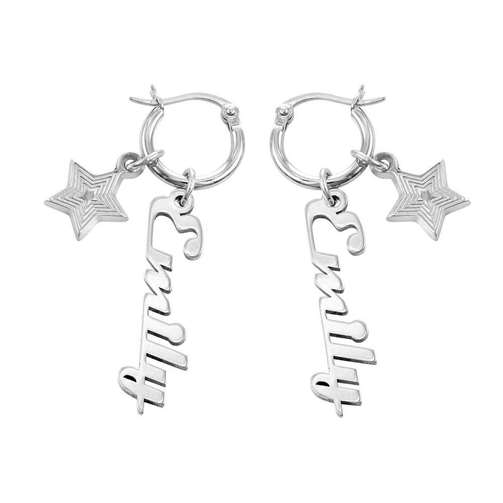 Siena Drop Name Earrings in Sterling Silver