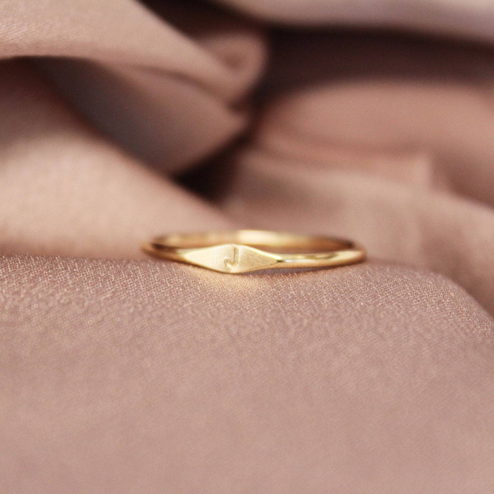 Personalized Signet Ring in Sterling Silver
