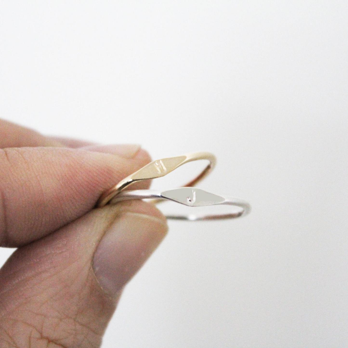 Personalized Signet Ring in Sterling Silver