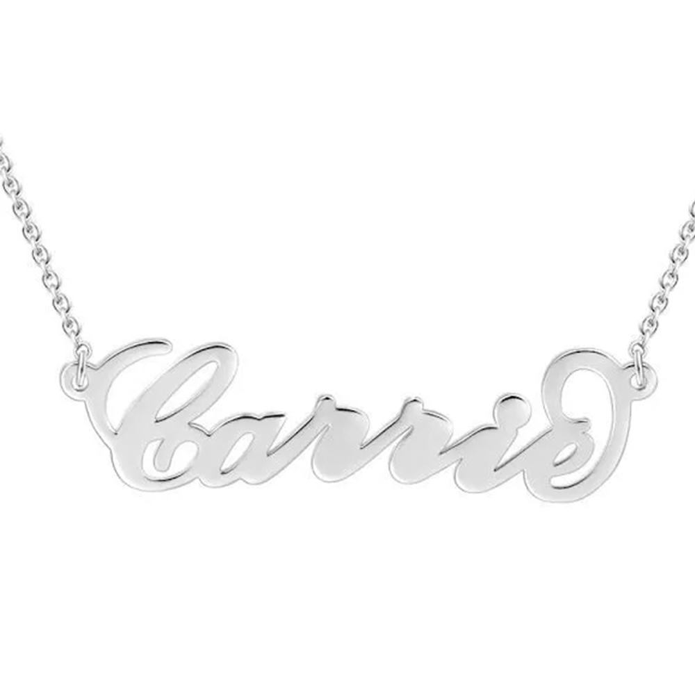 Elegant Personalized Name Pendant Necklace in Sterling Silver-YAFEINI Personalized Jewelry
