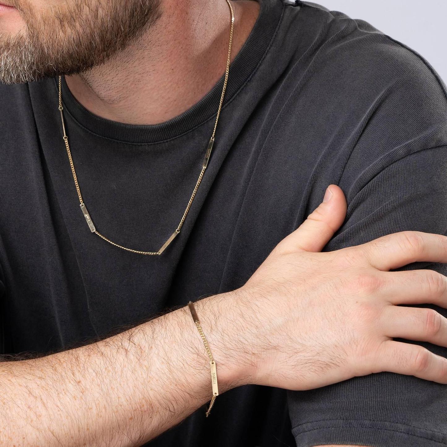The Harmony Bracelet for Men in Gold Vermeil
