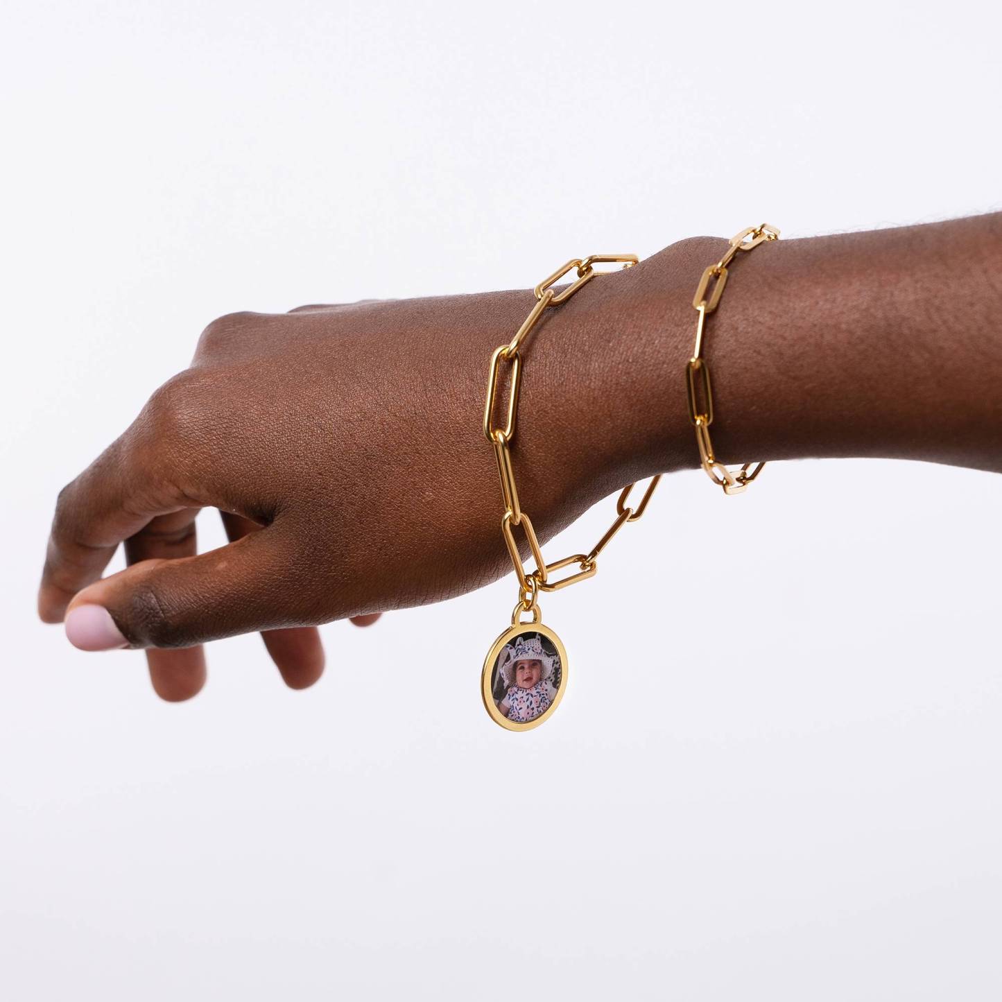 The Sweetest Photo Pendant Bracelet in Gold Vermeil