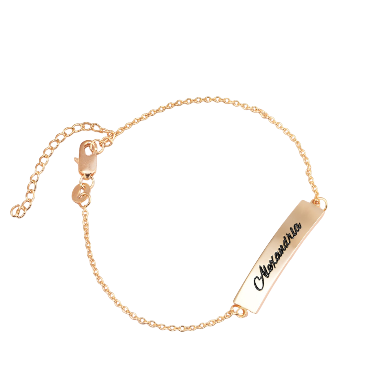 Personalized Serene Bracelet in 14K Solid Gold-YAFEINI Personalized Jewelry