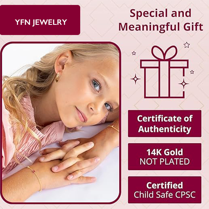 Exquisite Engraving ID Bracelet for Women in 14K Solid Gold-YAFEINI Personalized Jewelry
