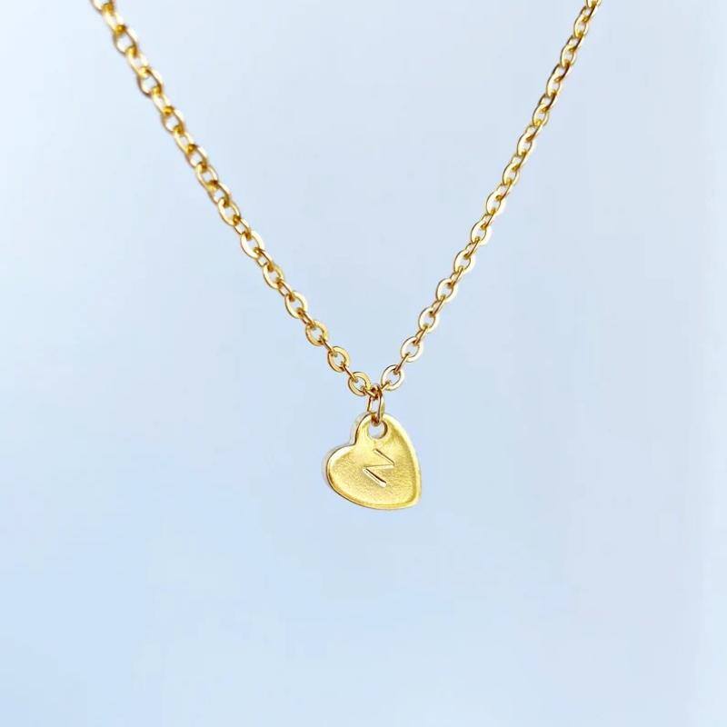 Personalized Charm Initial Necklace for Timeless Elegance in 14K Solid Gold-YAFEINI Personalized Jewelry