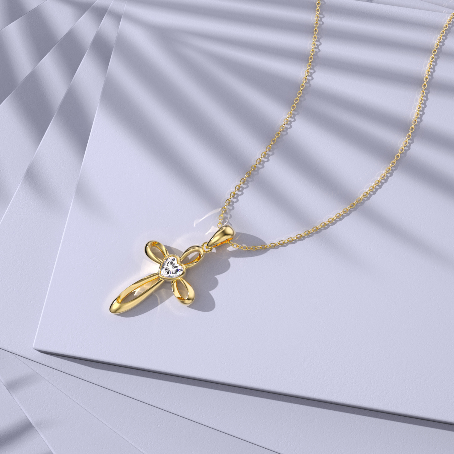 Circular Crystal Birthstone Necklace in Gold Vermeil-YAFEINI Personalized Jewelry