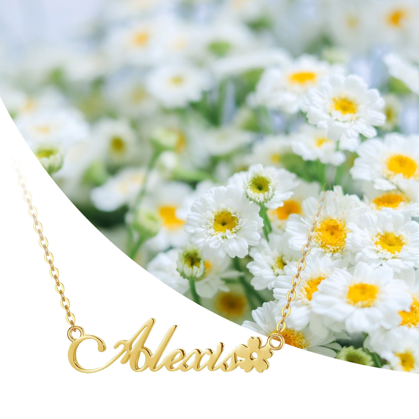 Sophisticated Personalized Name Pendant Necklace in Gold Vermeil-YAFEINI Personalized Jewelry