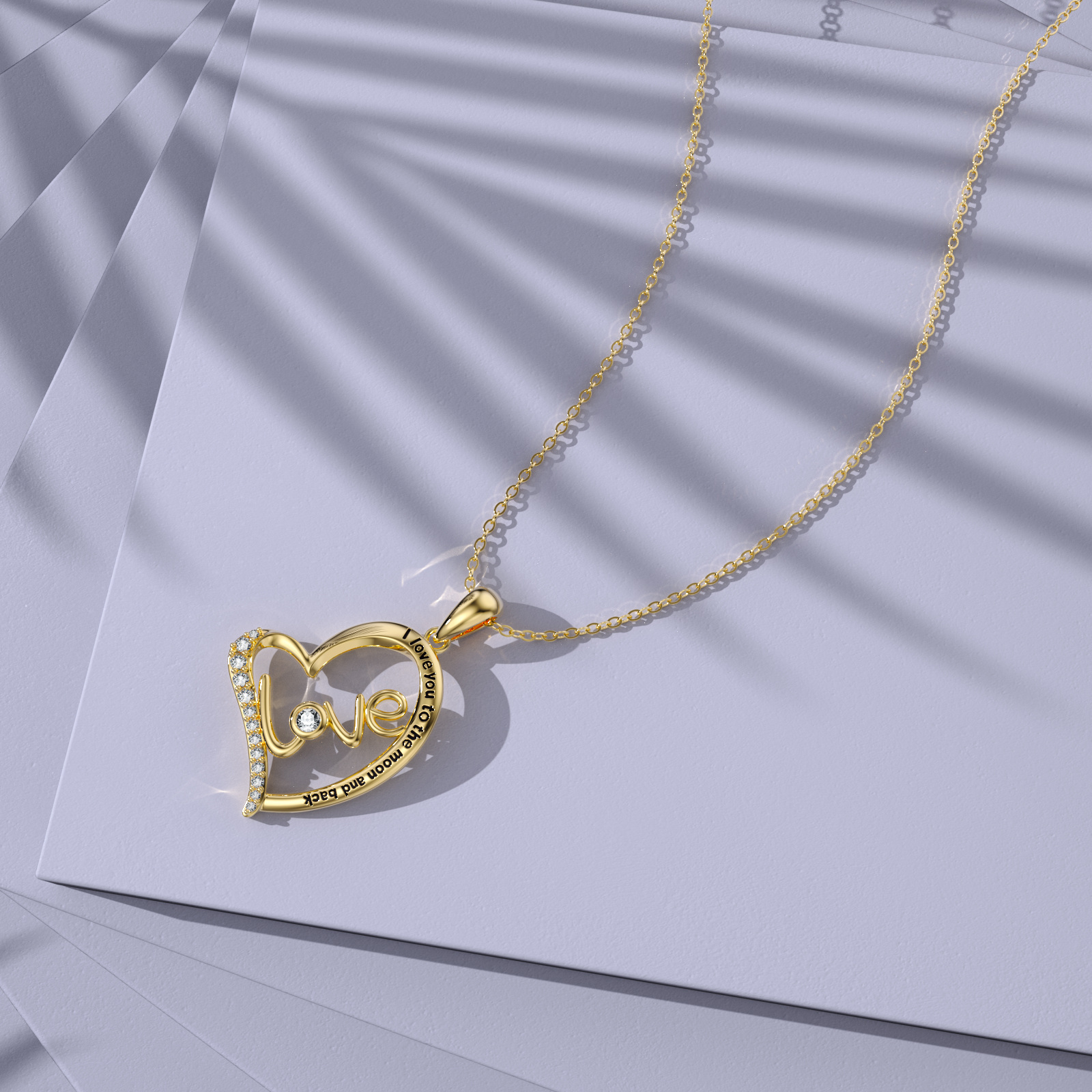 Circular Crystal Birthstone Necklace in Gold Vermeil-YAFEINI Personalized Jewelry