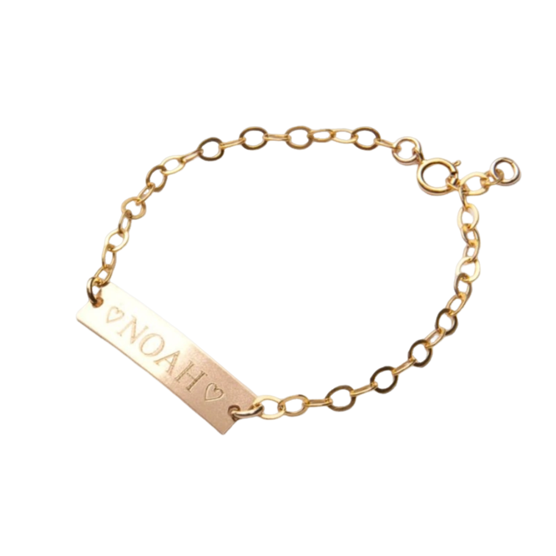 Personalized Elegance Name Bracelet in 14K Solid Gold-YAFEINI Personalized Jewelry