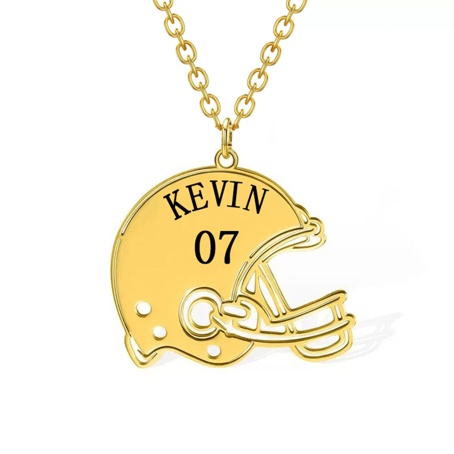 Rugby Prestige Cap Pendant Necklace for Men in Gold Vermeil-YAFEINI Personalized Jewelry