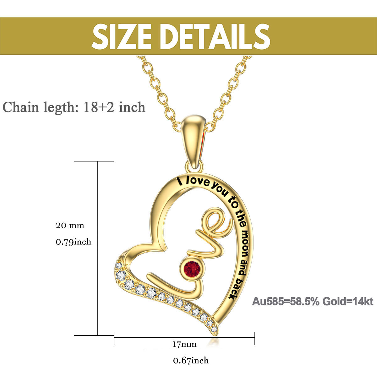 Circular Crystal Birthstone Necklace in Gold Vermeil-YAFEINI Personalized Jewelry