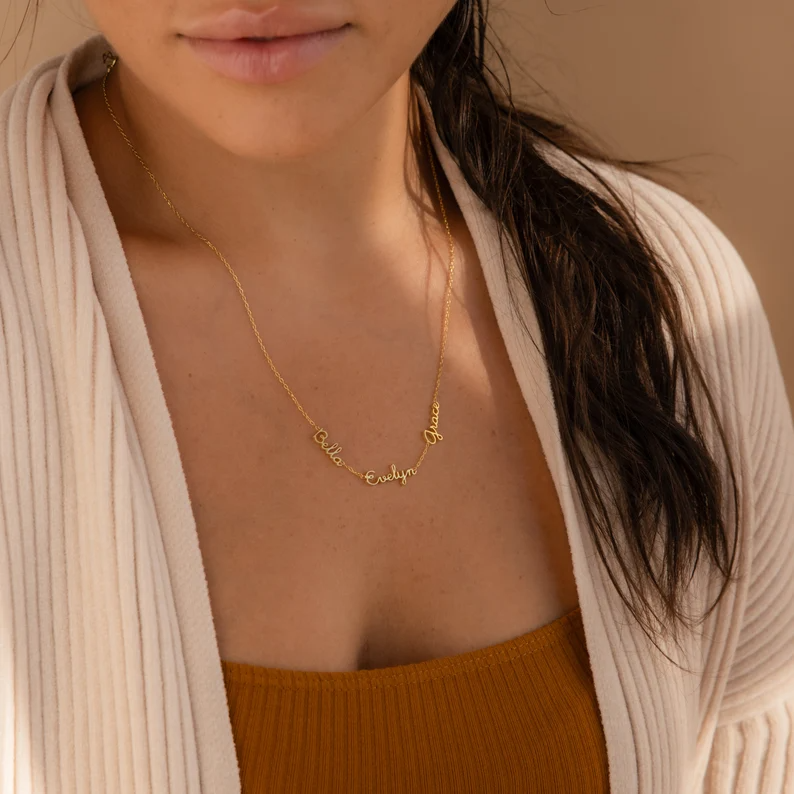 Personalized Family Necklace In Sterling Silver