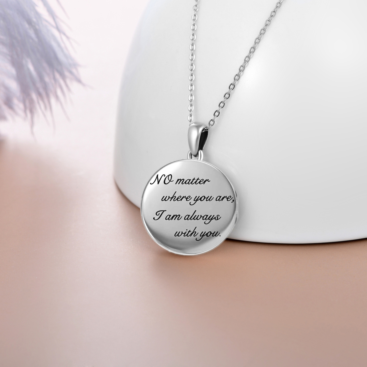 Cubic Zirconia Sunflower Moon Pendant Necklace in Sterling Silver-YAFEINI Personalized Jewelry