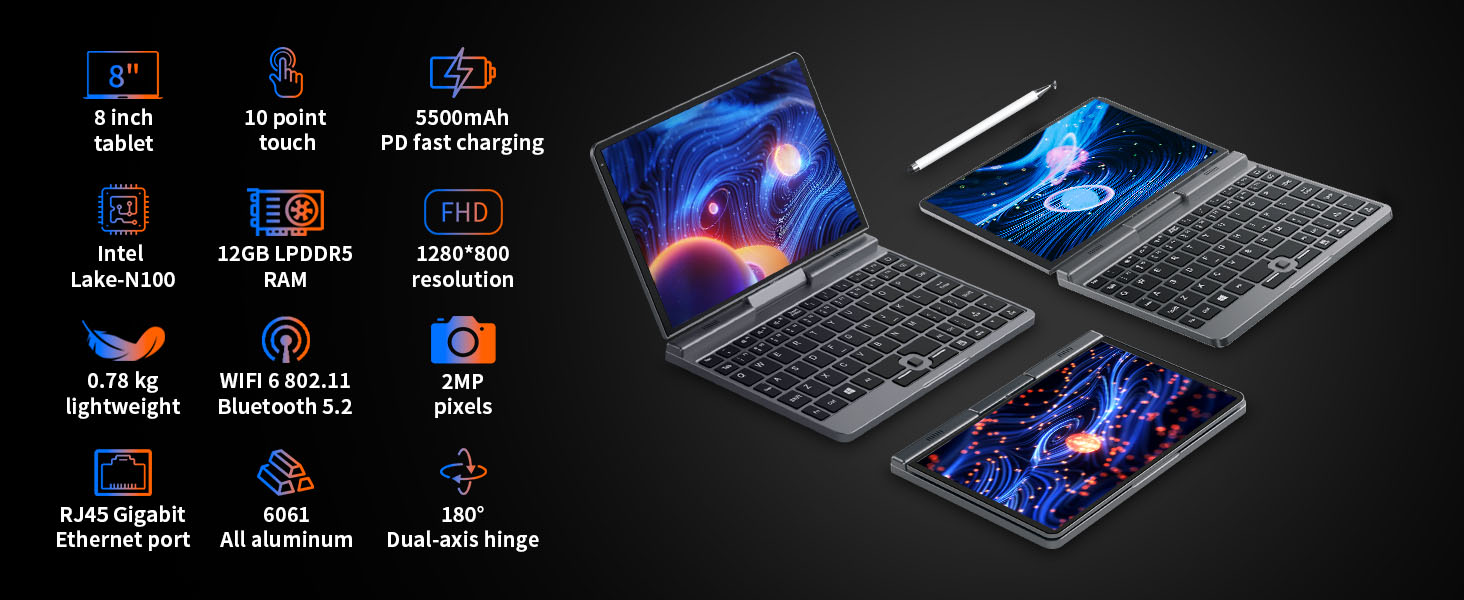 8 inch mini laptop