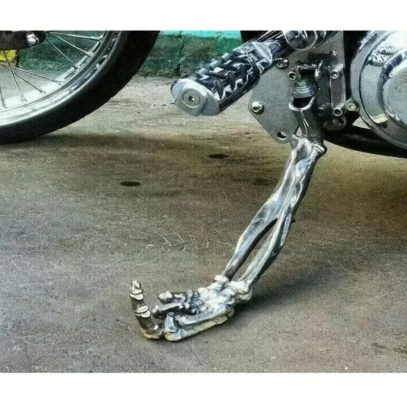 Skeleton Paw With Middle Finger Motorcycle Kickstands