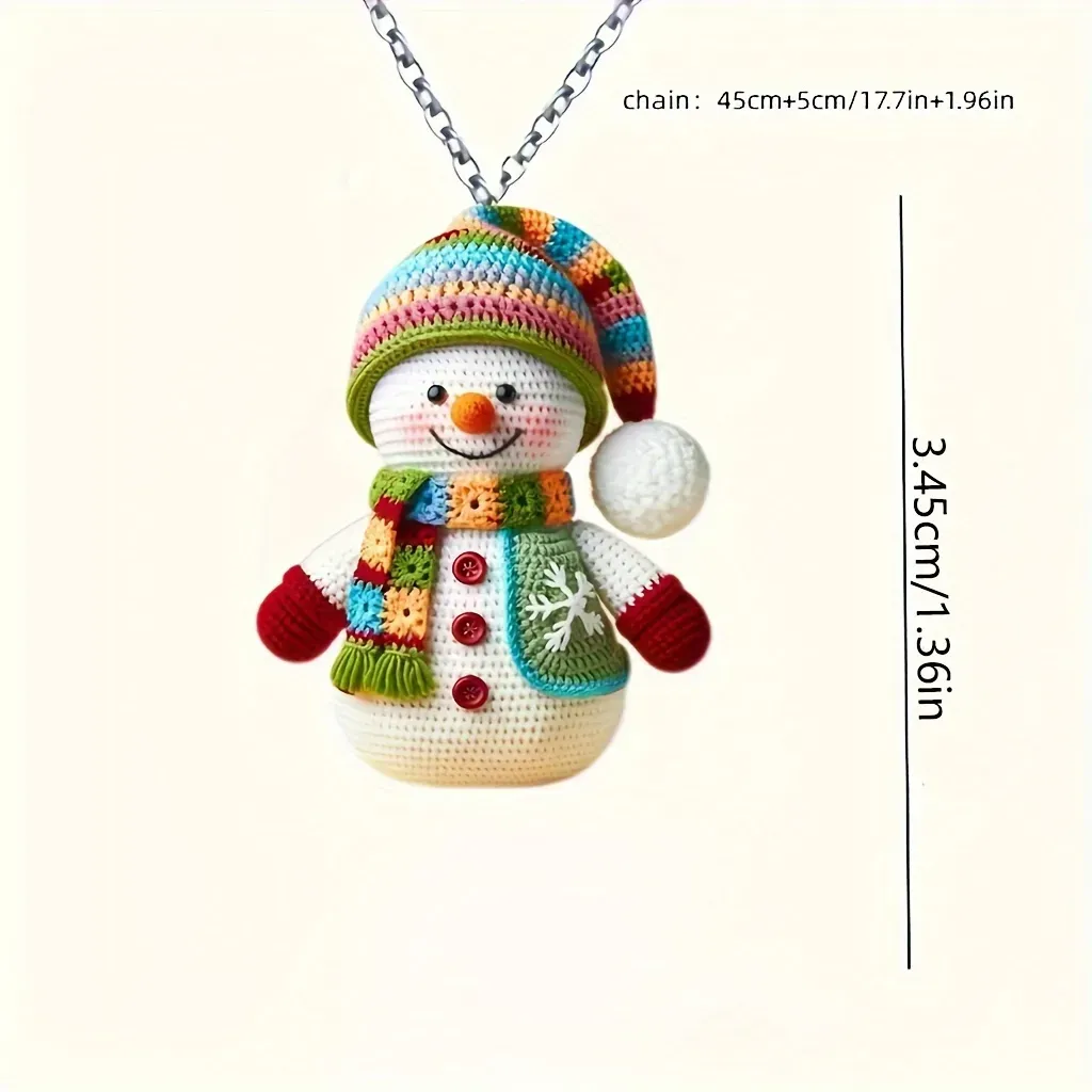 ⛄Early Chirstmas Sale SAVE 49% OFF - Christmas Colorful Scarf Snowman Necklace Earrings