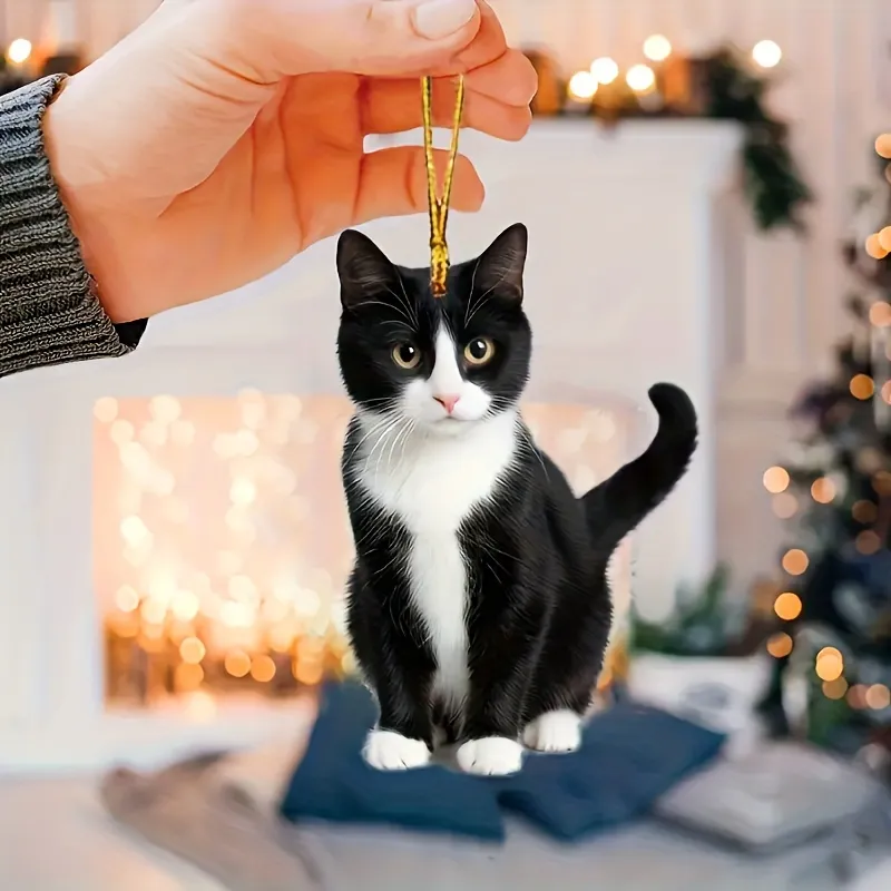 【🎄 Early Christmas Sale 40% OFF】🐾 Tuxedo Cat Christmas Ornament