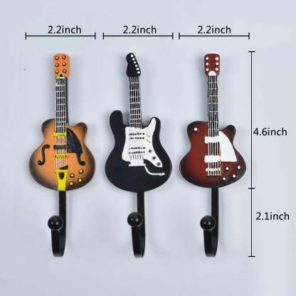 🎸Vintage Guitar Shaped Decorative Hooks Rack