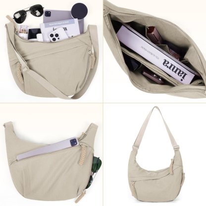 🎉Last Day Promotion 49% OFF - ✨ Stylish Plain Color Nylon Crossbody Bag 