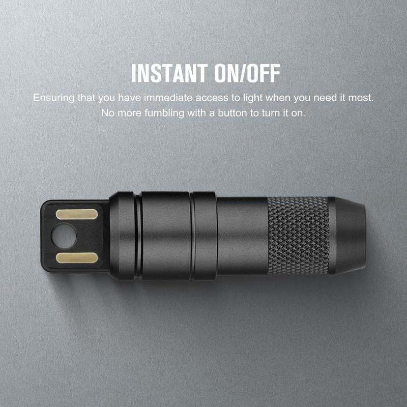 IMINI 2 EDC Rechargeable Keychain Flashlight, 50 Lumens Compact and Portable Mini Light, Tiny LED Keyring Lights with Built-in Battery Ideal for Everyday Carry