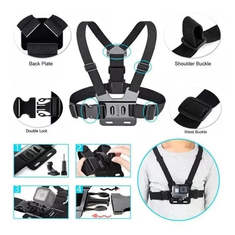 💥LAST DAY SALE 49% OFF💥 Action Camera Strap Set with Phone Clip, Fixing Mount for Gopro/Phone/Osmo Action, Sports Camera Accessories