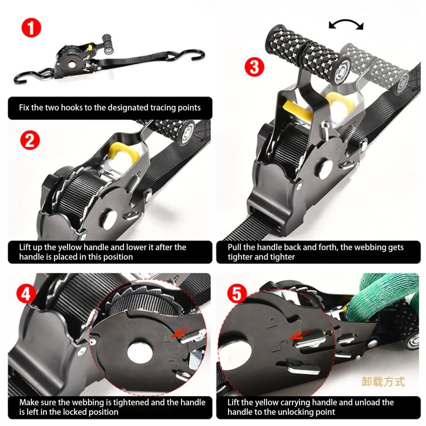 🎄Christmas Sales 49% OFF-Retractable Ratchet Straps (BUY 2 FREE SHIPPING )