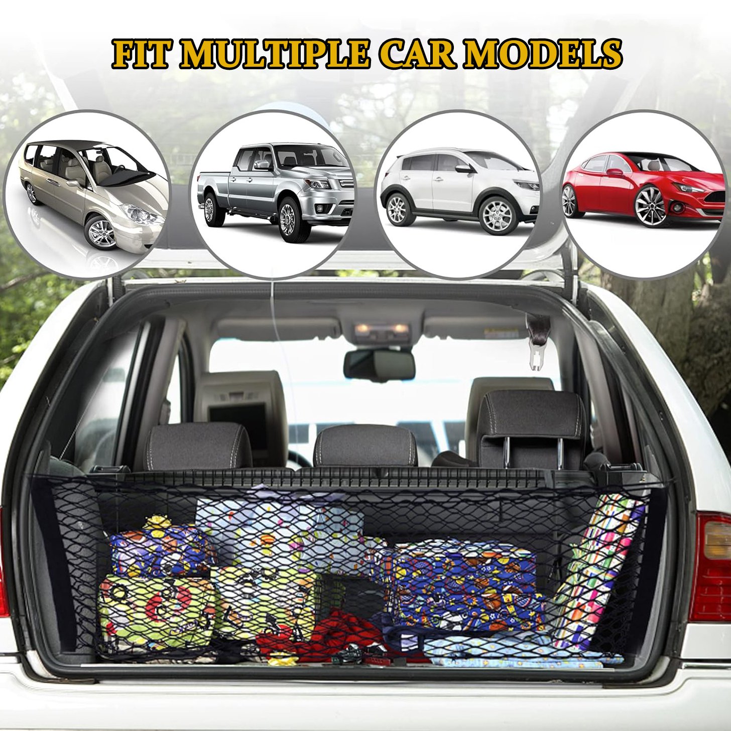 2025 New Arrival🚗-Car Rear Cargo Pocket Mesh Net