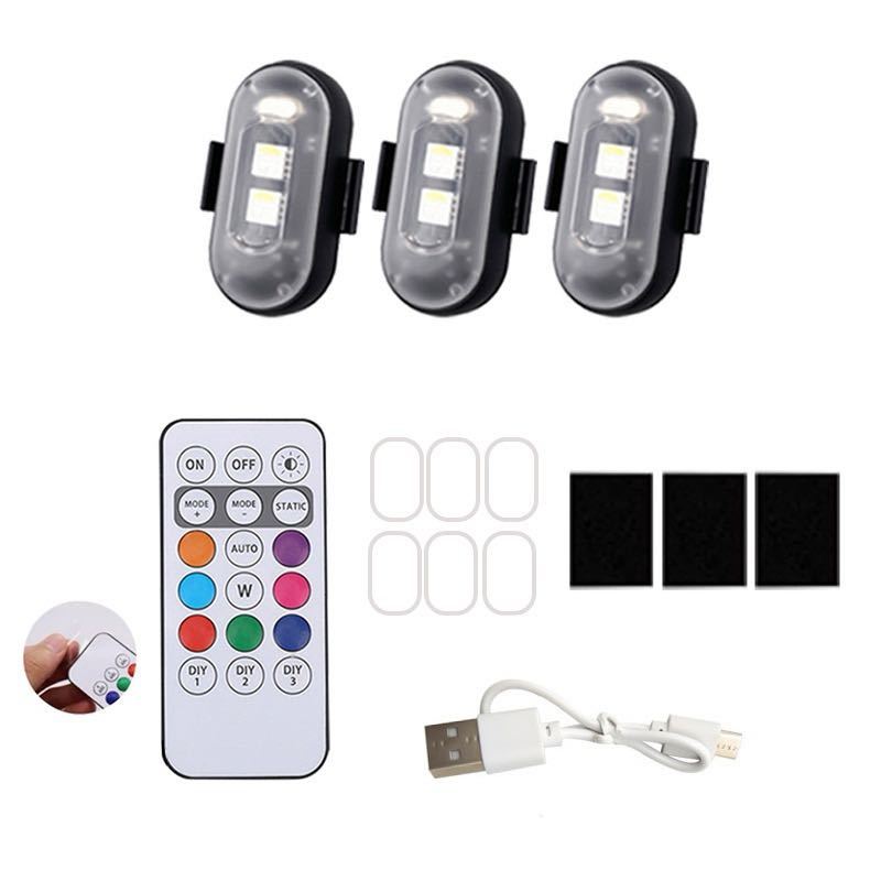 7 Colors LED Aircraft Strobe Lights & USB Charging