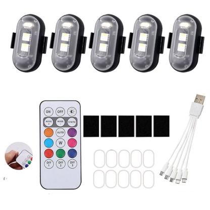 7 Colors LED Aircraft Strobe Lights & USB Charging
