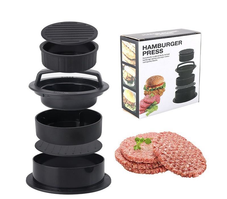 🍔3-in-1 Burger Extrusion Molding Machine Meat Press Tool