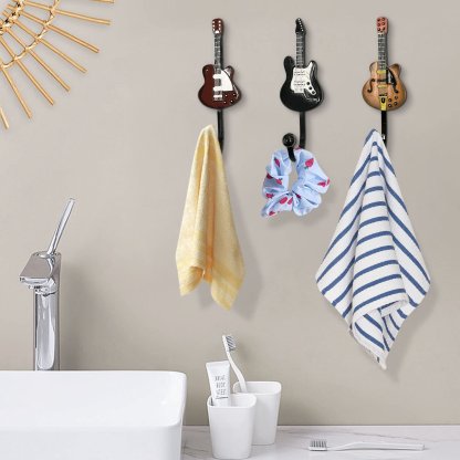 🎸Vintage Guitar Shaped Decorative Hooks Rack