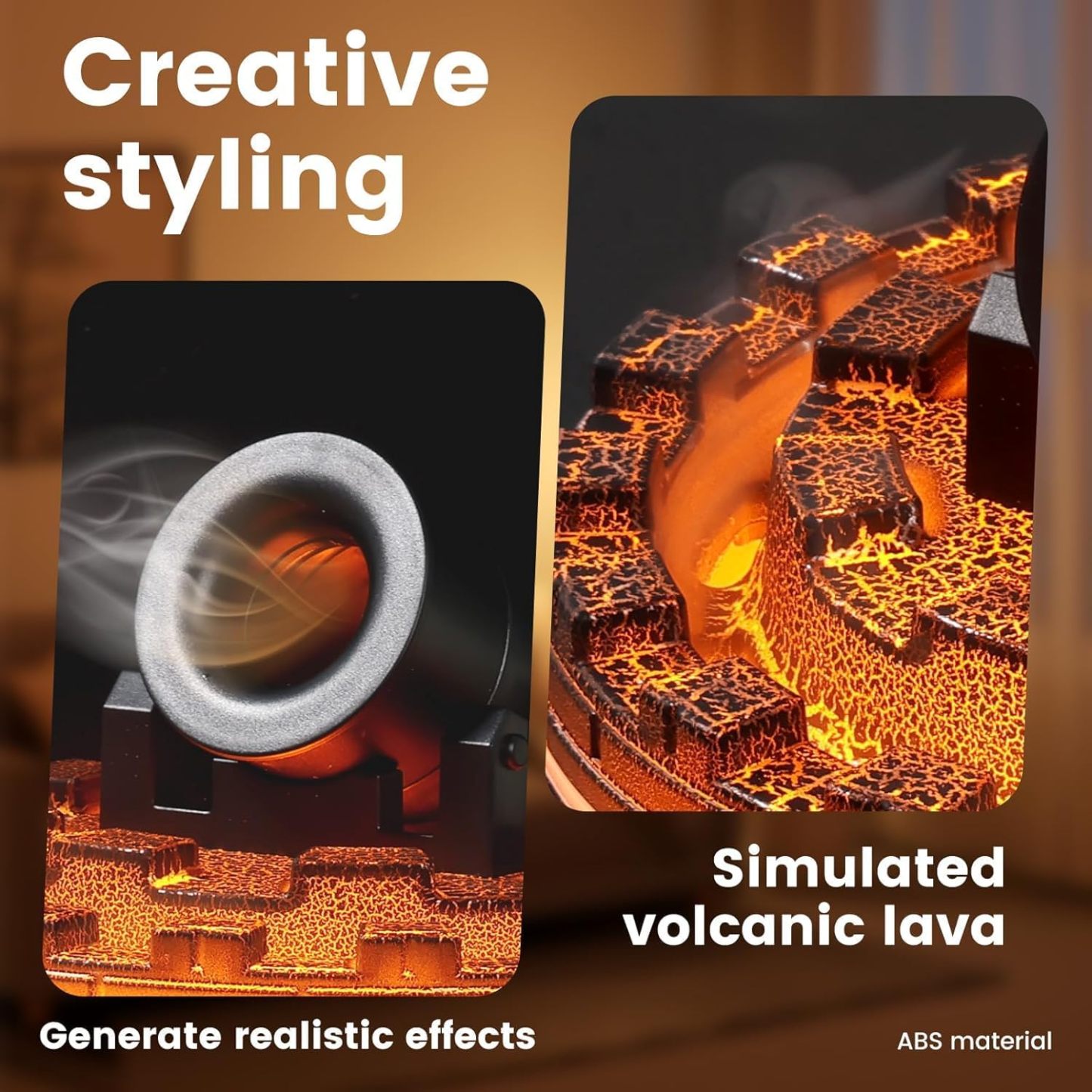 Volcano Aromatherapy Diffuser Humidifier, Small Turret Shaped Essential Oil Diffuser