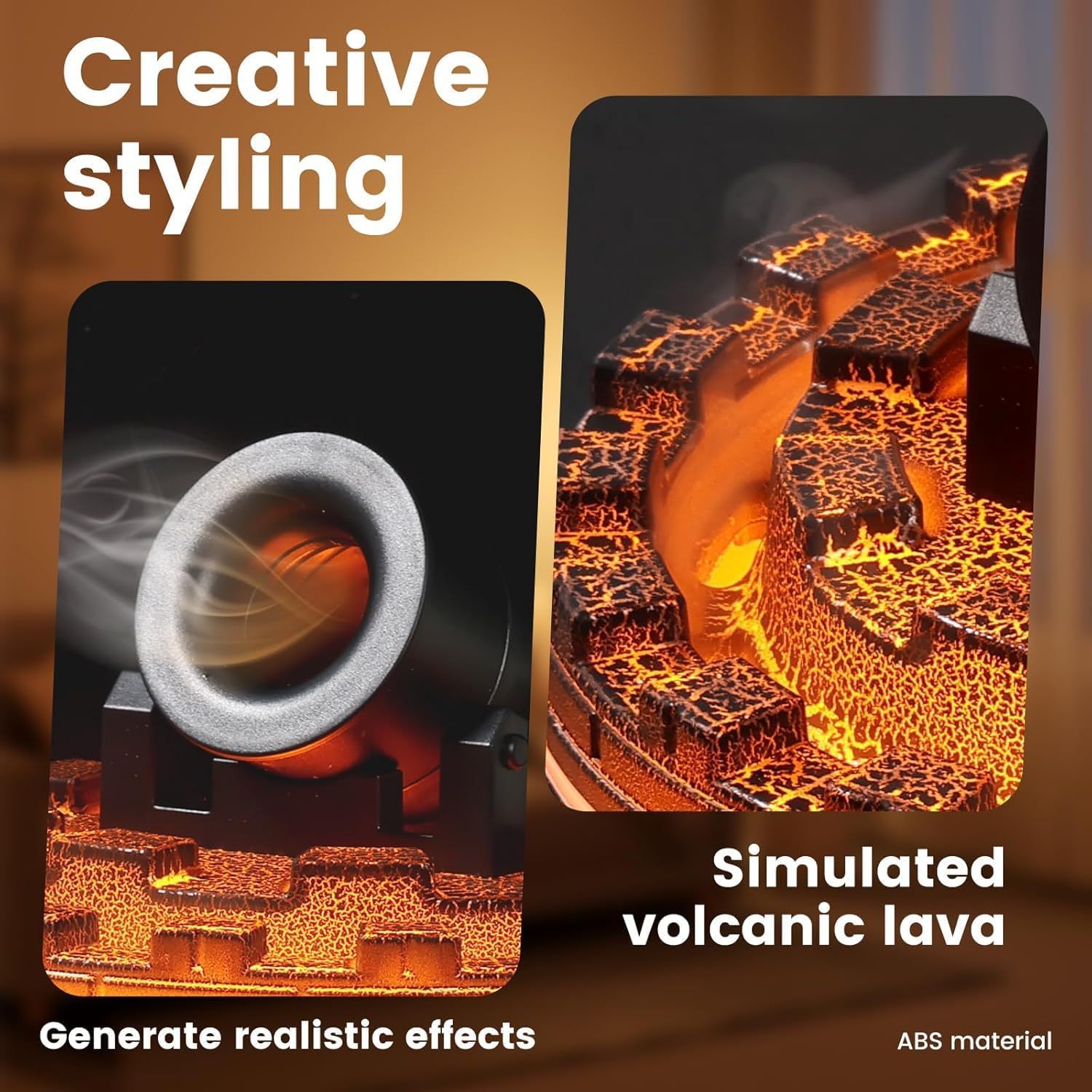 Volcano Aromatherapy Diffuser Humidifier, Small Turret Shaped Essential Oil Diffuser