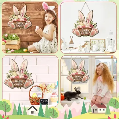 🎁Last Day Promotion 49% OFF🔥Easter Bunny Wooden Suncatcher🐰🌸