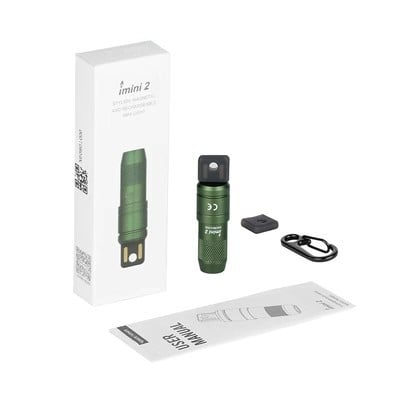 IMINI 2 EDC Rechargeable Keychain Flashlight, 50 Lumens Compact and Portable Mini Light, Tiny LED Keyring Lights with Built-in Battery Ideal for Everyday Carry