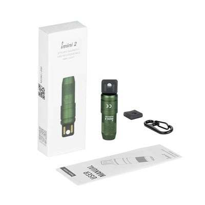 IMINI 2 EDC Rechargeable Keychain Flashlight, 50 Lumens Compact and Portable Mini Light, Tiny LED Keyring Lights with Built-in Battery Ideal for Everyday Carry
