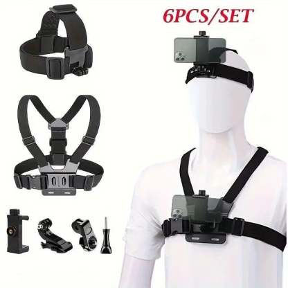 💥LAST DAY SALE 49% OFF💥 Action Camera Strap Set with Phone Clip, Fixing Mount for Gopro/Phone/Osmo Action, Sports Camera Accessories