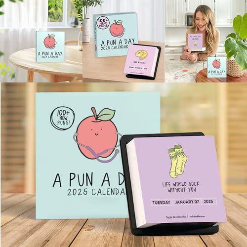 2025 Punny Daily Desk Calendar| Funny Calendar 2025 Day to Day for Home or Office