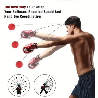 💥LAST DAY SALE 49% OFF💥 Boxing Reflex Ball for Boy Gifts, Improve Reaction Speed and Hand Eye Coordination Training Boxing Equipment for Home