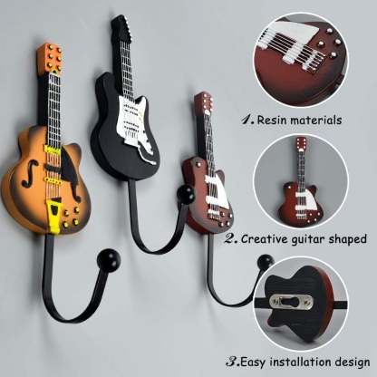 🎸Vintage Guitar Shaped Decorative Hooks Rack
