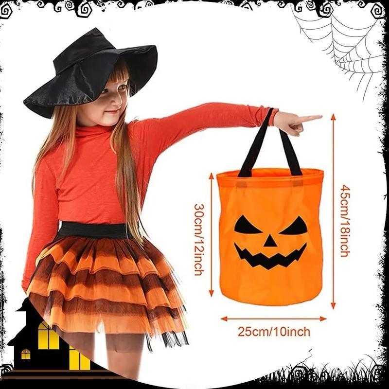 💥LAST DAY SALE 49% OFF💥 Halloween Candy Bucket with LED Lights Trick or Treat Bags for Kids and Adults Halloween Basket