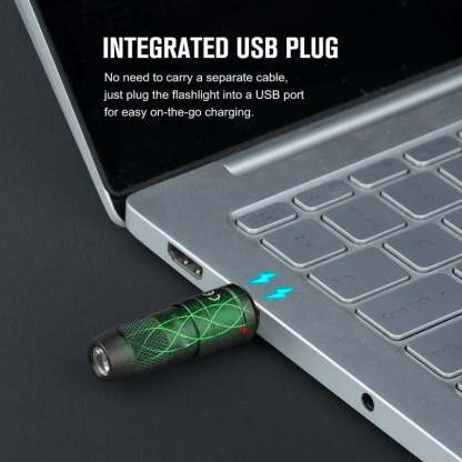 IMINI 2 EDC Rechargeable Keychain Flashlight, 50 Lumens Compact and Portable Mini Light, Tiny LED Keyring Lights with Built-in Battery Ideal for Everyday Carry