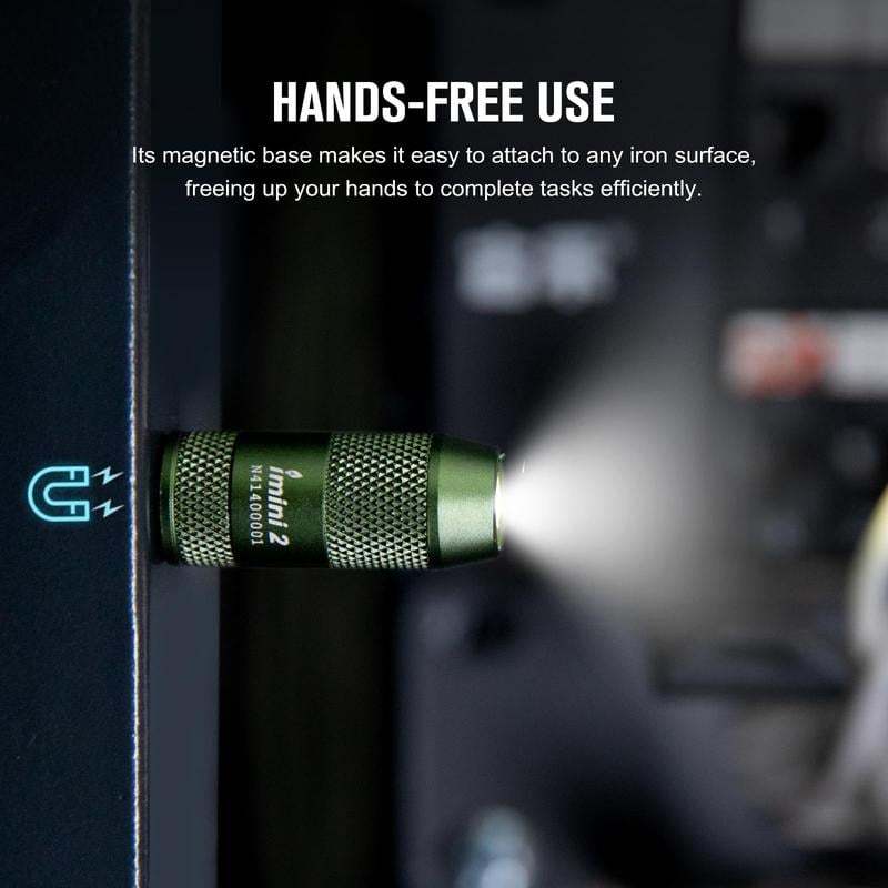 IMINI 2 EDC Rechargeable Keychain Flashlight, 50 Lumens Compact and Portable Mini Light, Tiny LED Keyring Lights with Built-in Battery Ideal for Everyday Carry