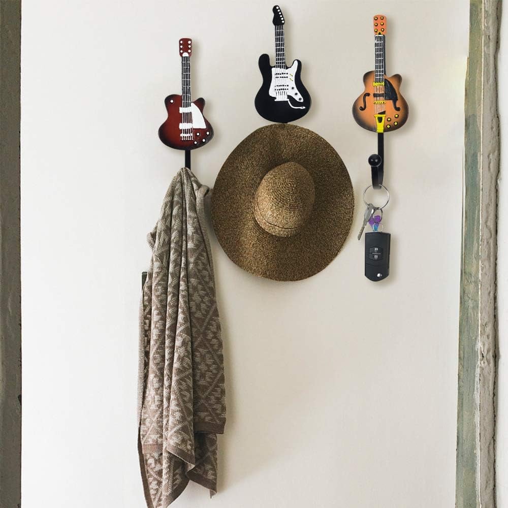🎸Vintage Guitar Shaped Decorative Hooks Rack