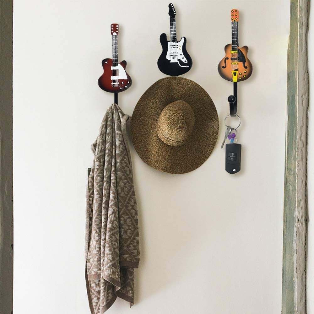🎸Vintage Guitar Shaped Decorative Hooks Rack