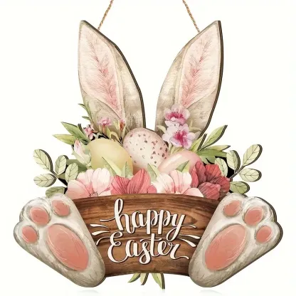 🎁Last Day Promotion 49% OFF🔥Easter Bunny Wooden Suncatcher🐰🌸